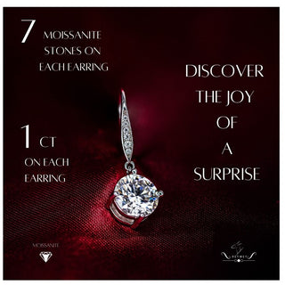 2ct (1ct Each) Moissanite Earrings - Reymey