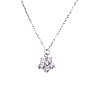 Moissanite Flower Pendant - Reymey