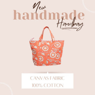 Floral Handmade Tote Bag - Reymey