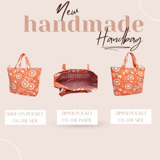 Floral Handmade Tote Bag - Reymey