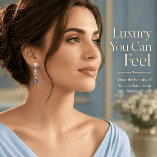 Lab - Grown Sapphire & Aquamarine Mismatched Earrings - Reymey