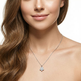 Moissanite Flower Pendant - Reymey