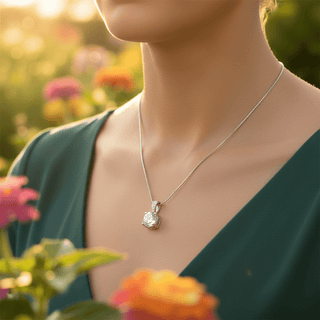3.3ct Moissanite Pendant Necklace - Reymey